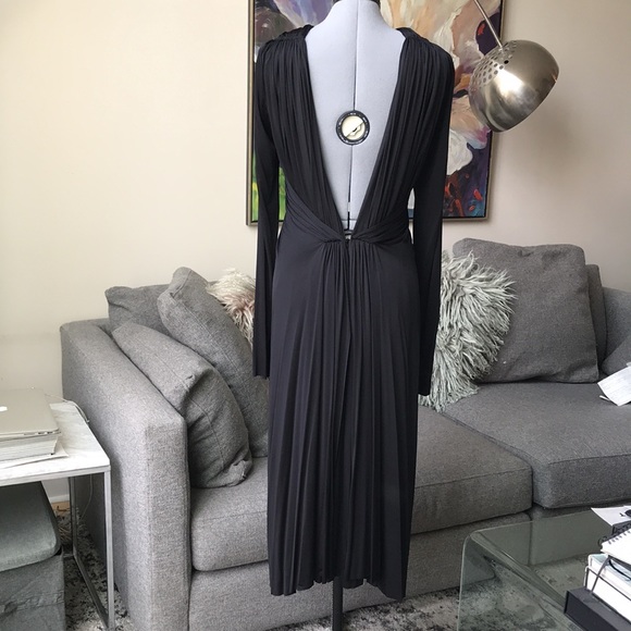 Greta Constantine Black Jersey Cocktail Dress - Picture 4 of 7